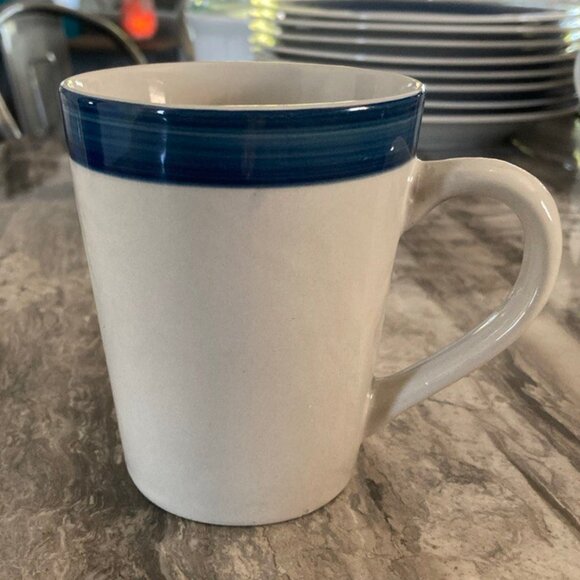 Todays Home Navy Rimmed Dinnerware Mug Stoneware Used - Picture 1 of 5